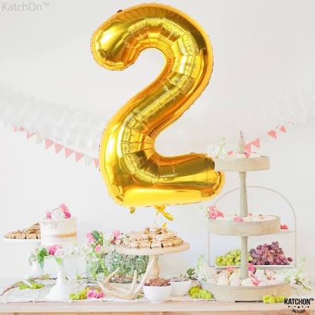 Number #2 Supershape Balloon 34" Gold