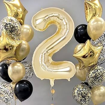 Supershape Foil Balloon #2 White Gold