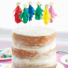 Vibrant Christmas Tree Cake Topper