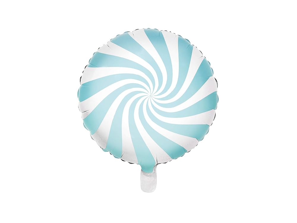 Candy Christmas Blue Foil Balloon