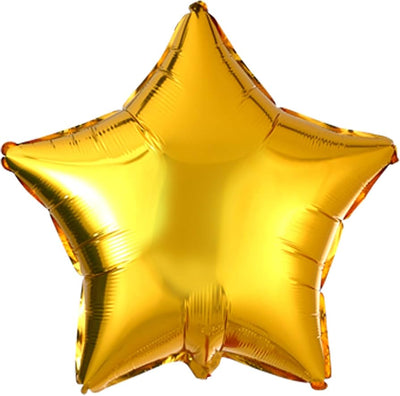 Star Solid Gold Foil Balloon 18"