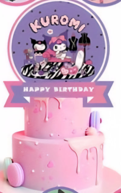 Kuromi Birthday Decoration - Cake Topper (x1u)