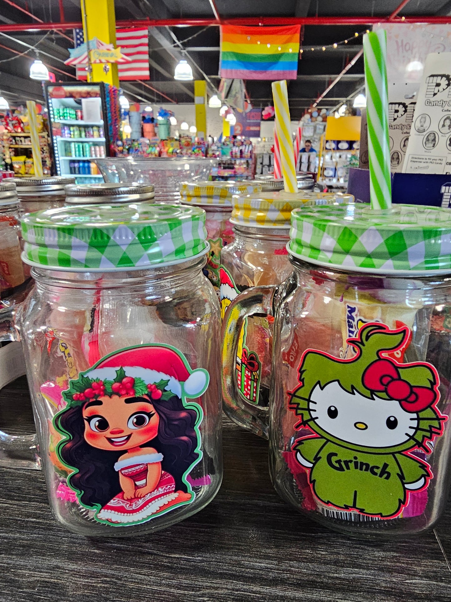 Vaso personalizado con dulces(variedad de personajes)