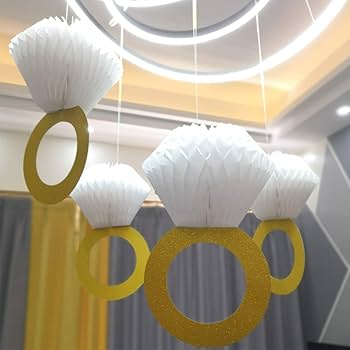 Honeycomb Ring Hanging Decorative 3pcs