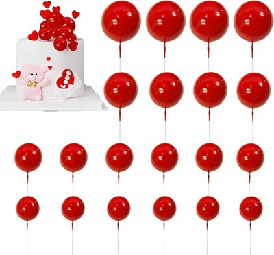 Cake topper Set Red 20pcs