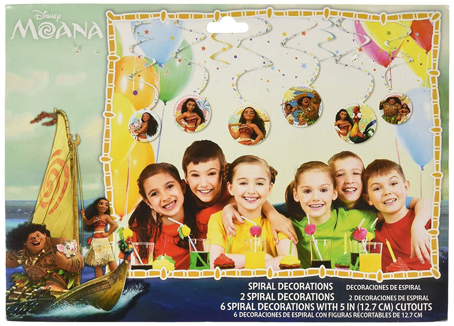 Moana Spiral Decorations 5in (x6u)