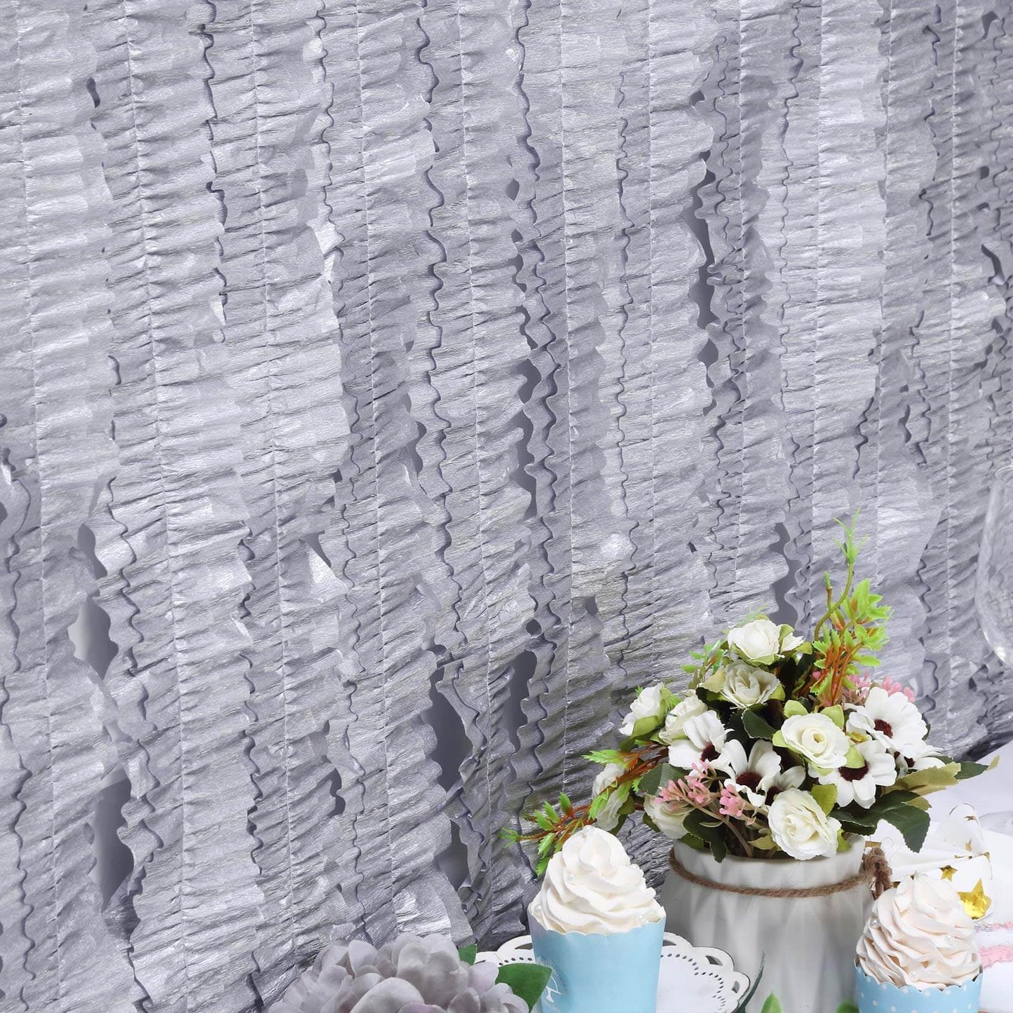 Party Pull Garland 3 rolls/bag 9.5 ft - Silver