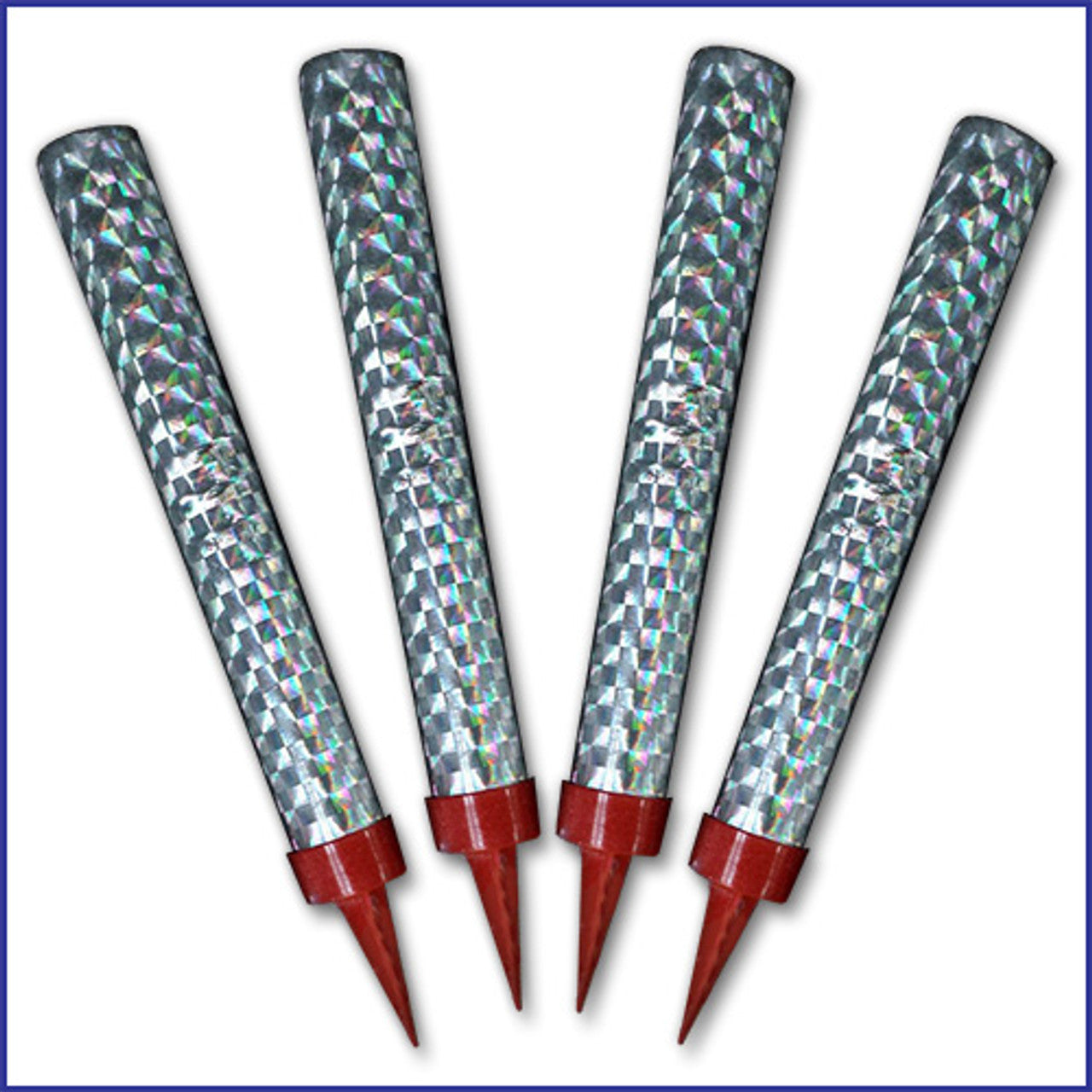 Party Candles Silver Large 4pcs