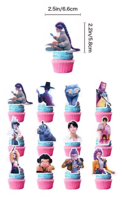 Kpop Demon Hunters Cupcake Toppers (x20u)