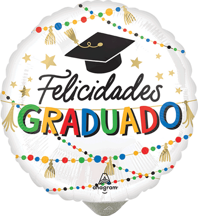 Felicidades Graduado Foil Balloons 18"