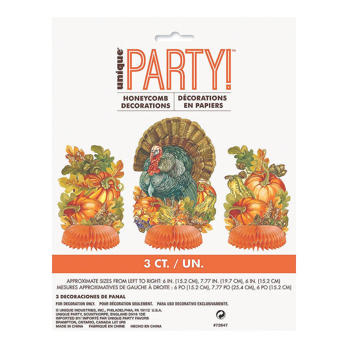 Thanksgiving Honeycomb Center (x3u)