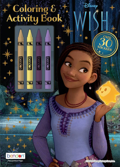 Disney Wish Libro de Colorear con 4 Crayones