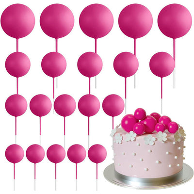 Cake topper Set Fuschia 20pcs