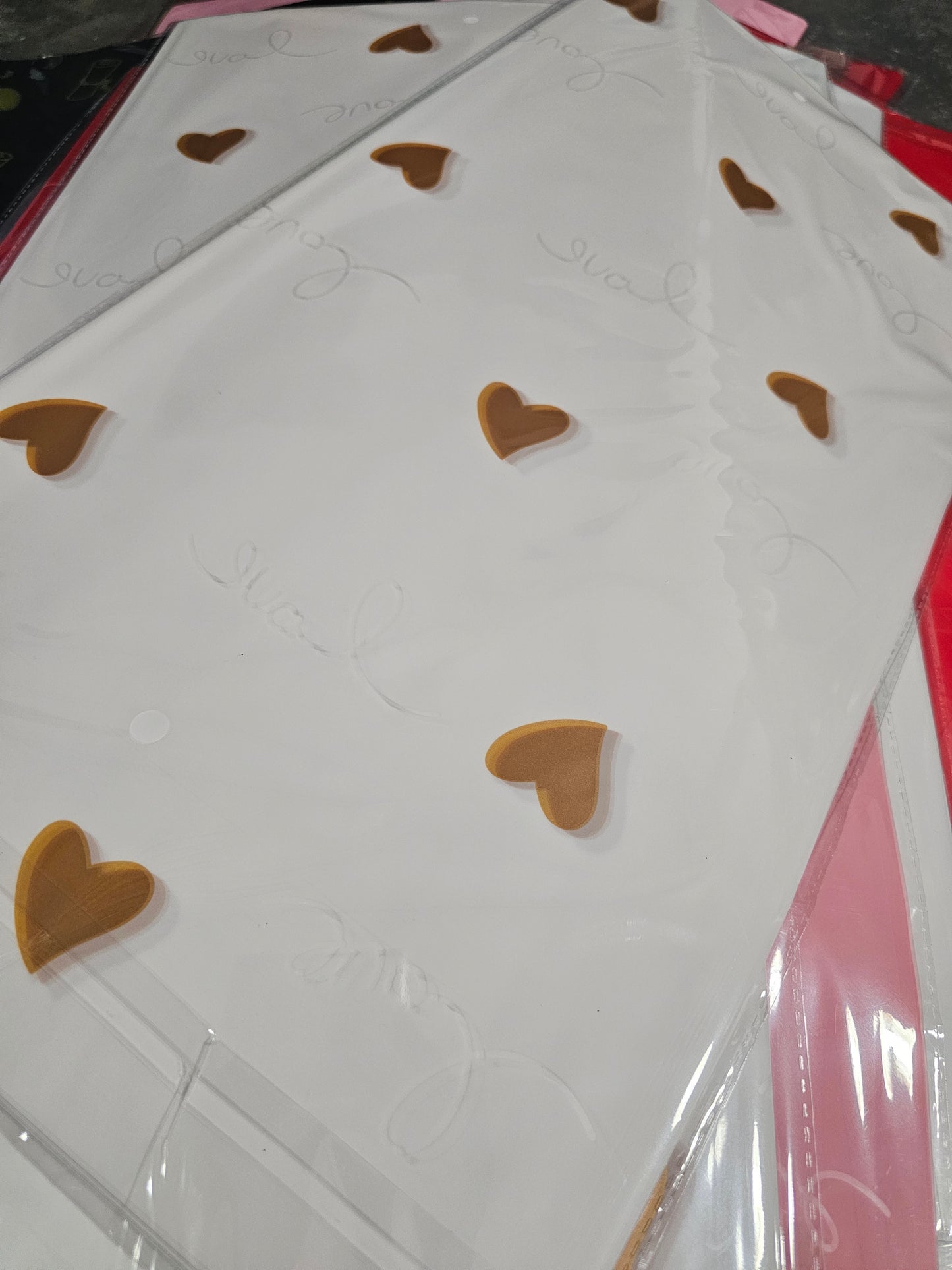 Floral Wrapping Paper Heart 22.8" x22.8" x20 Sheet White