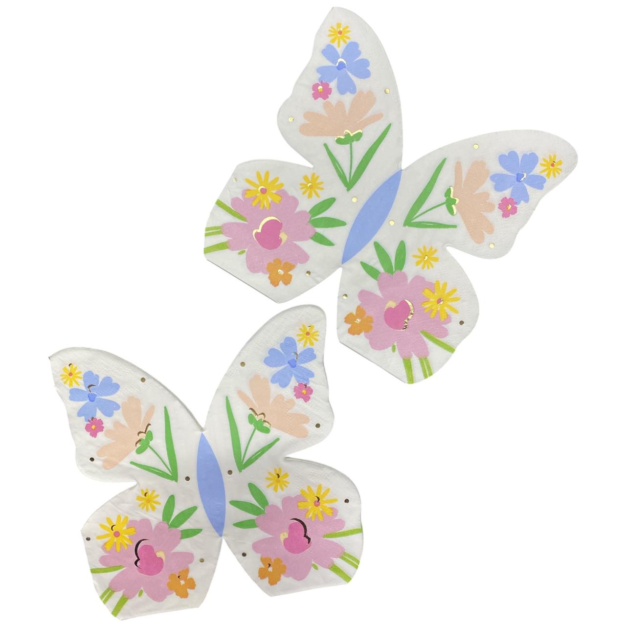 Butterfly Shaped Napkins 16pcs