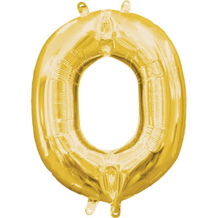 Mini Shape Letter O Gold Foil Balloon 16"