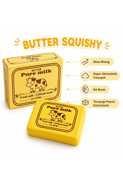 Butter Cheese Pure Milk Squishy 1pcs