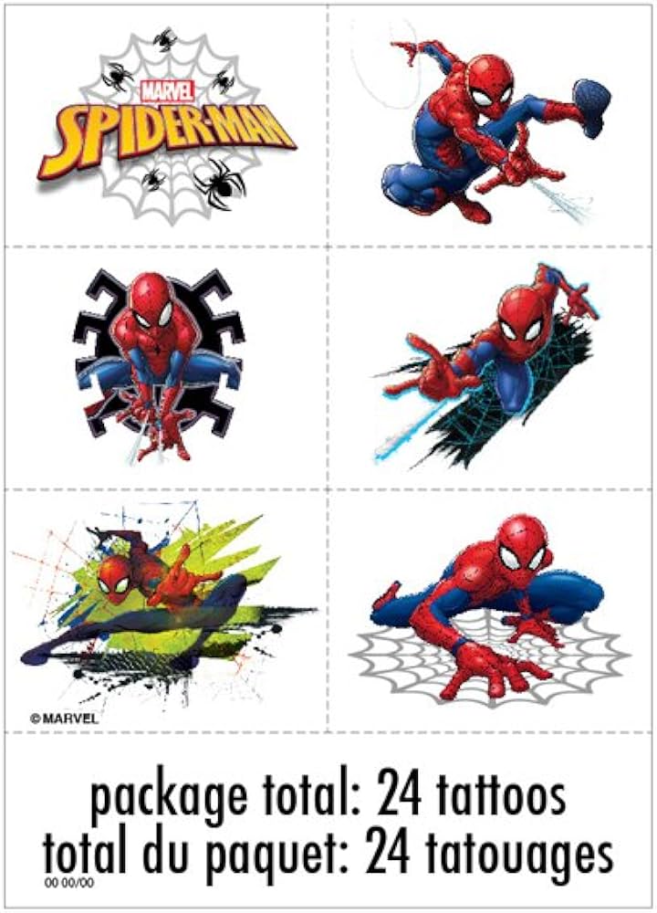 Spiderman Tattoos (x24u)