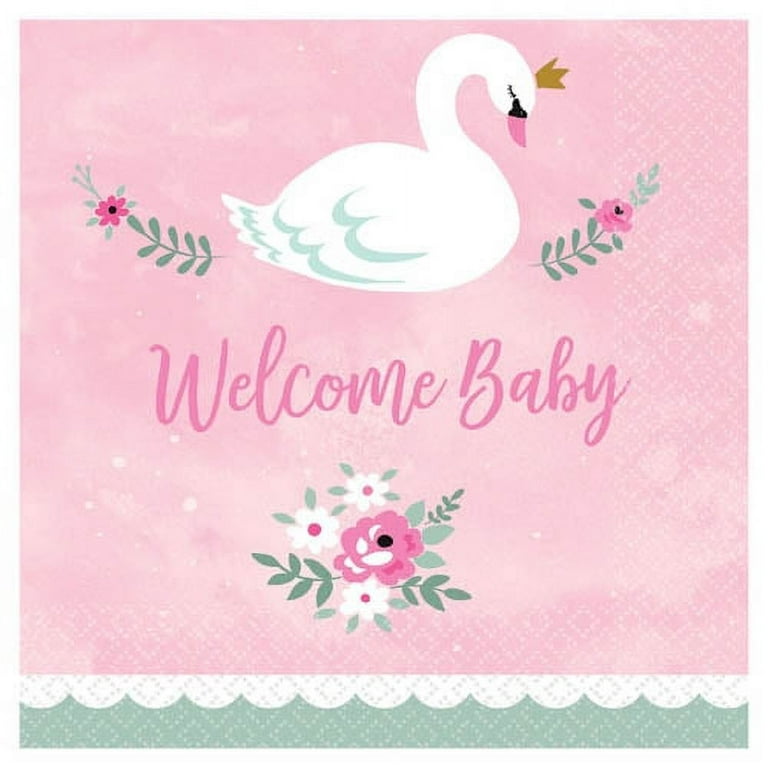 Sweet Swan Napkins (x16u)