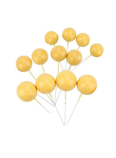 Cake topper Set Yellow 20pcs