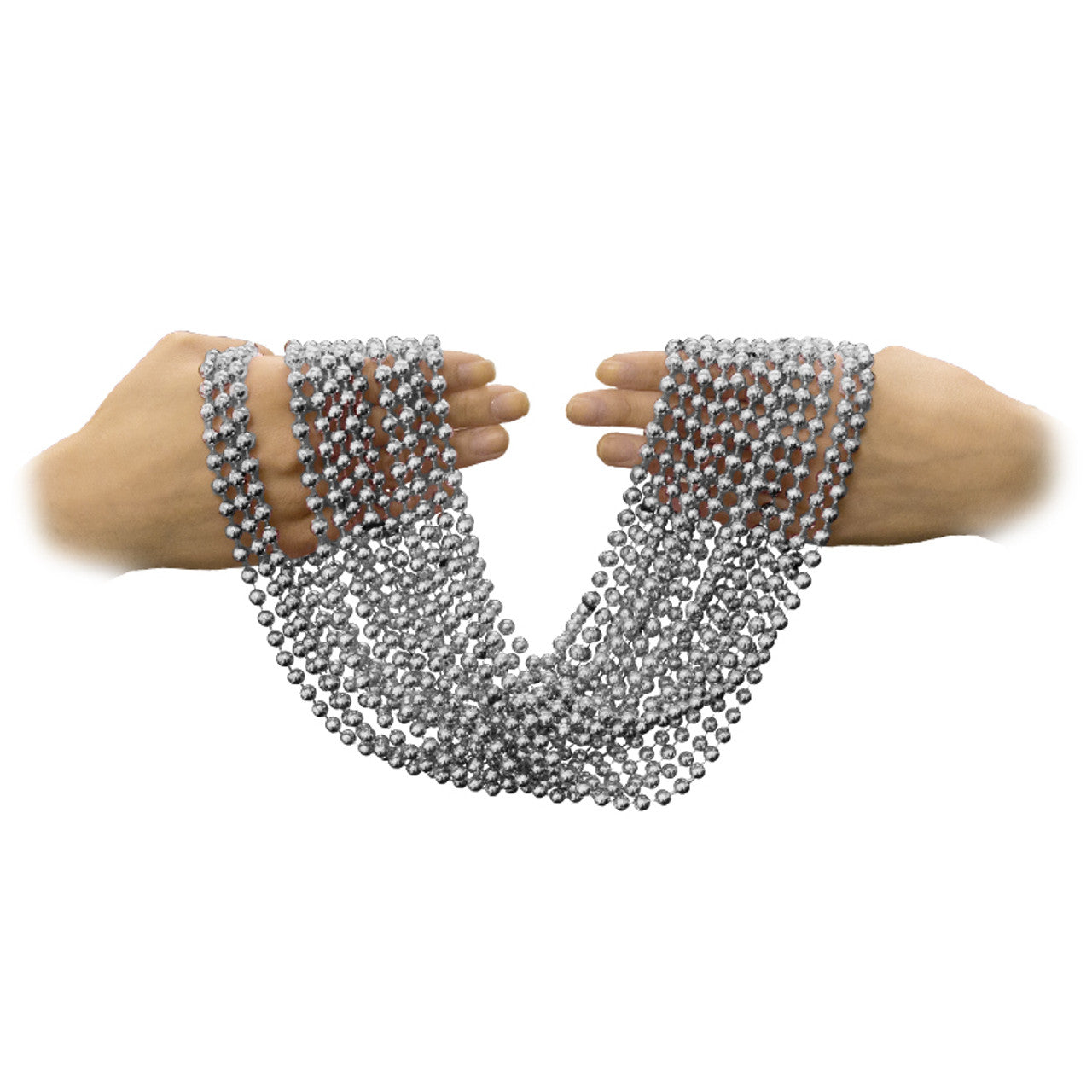 Silver Beads Necklaces 12pcs