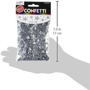 Silver Metallic Star Confetti 2.5oz
