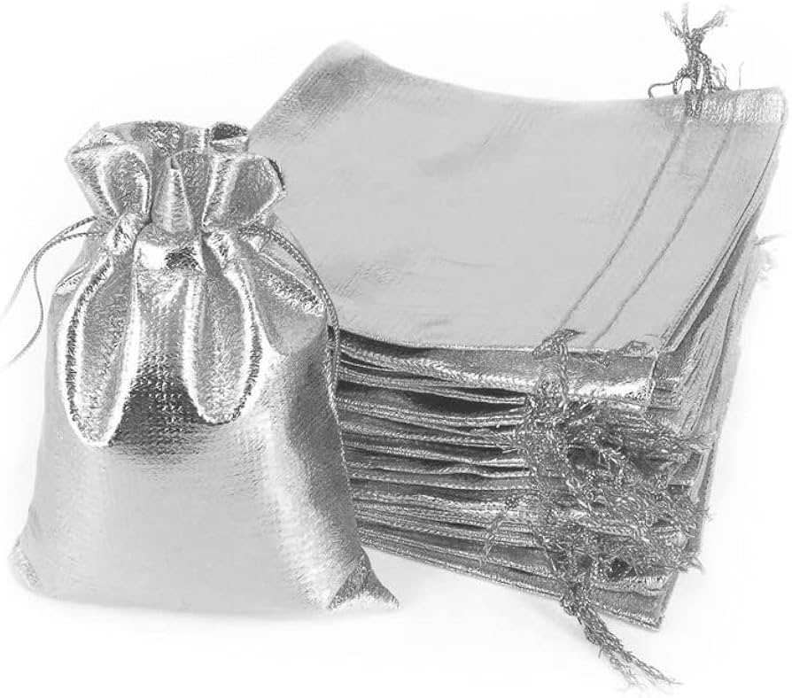 Organza Plata 5"x7" 6pcs