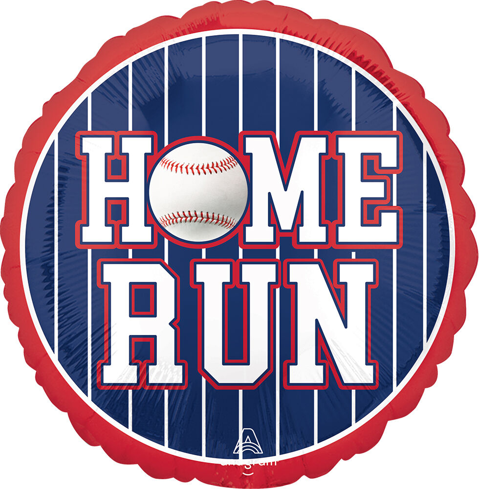 Baseball Home Run Foil Balloon 18"