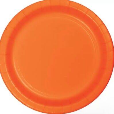 Orange Plates 9" 8pcs