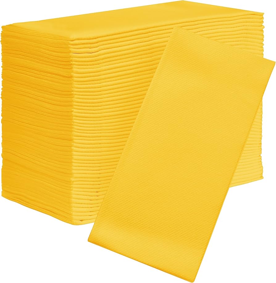 Yellow Paper Dinner Napkins 20pcs