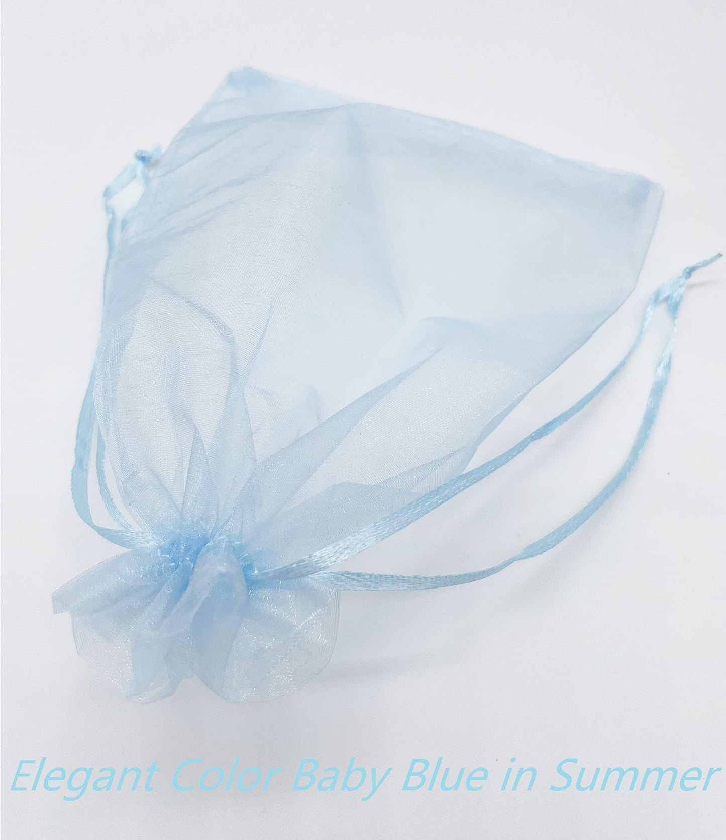 Organza Azul Claro 5"x7" 6pcs