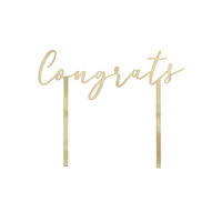 Congrats Cake Topper Gold