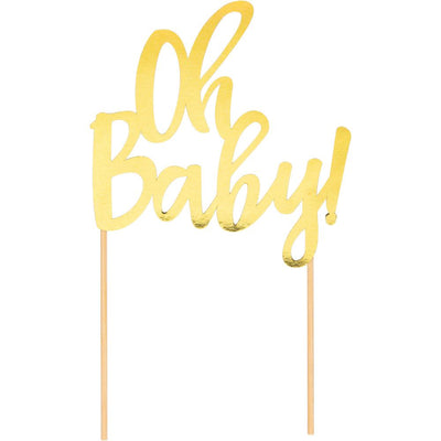 CAKE TOPPER GOLD OH BABY 1pcs