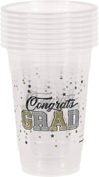 Graduation Plastic Cups 16oz 8pcs