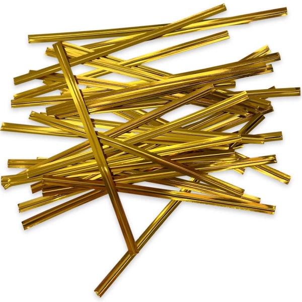 Twist Ties Gold 3.5" x 120pcs