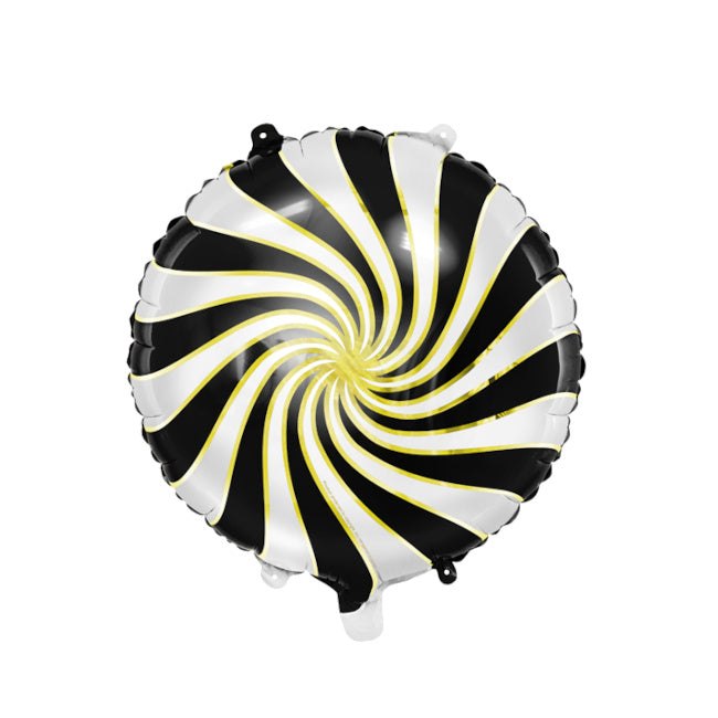 Candy Christmas Black Foil Balloon