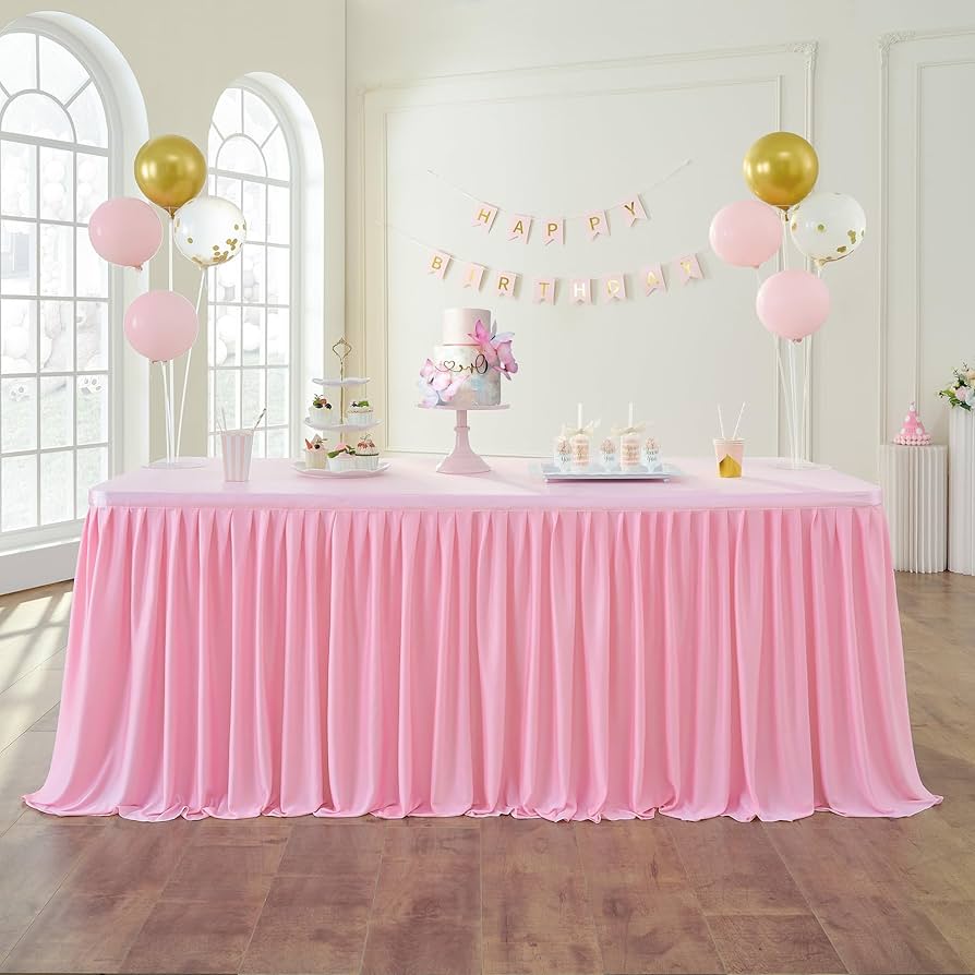 Table Skirt Lovely Pink 29in x 14ft