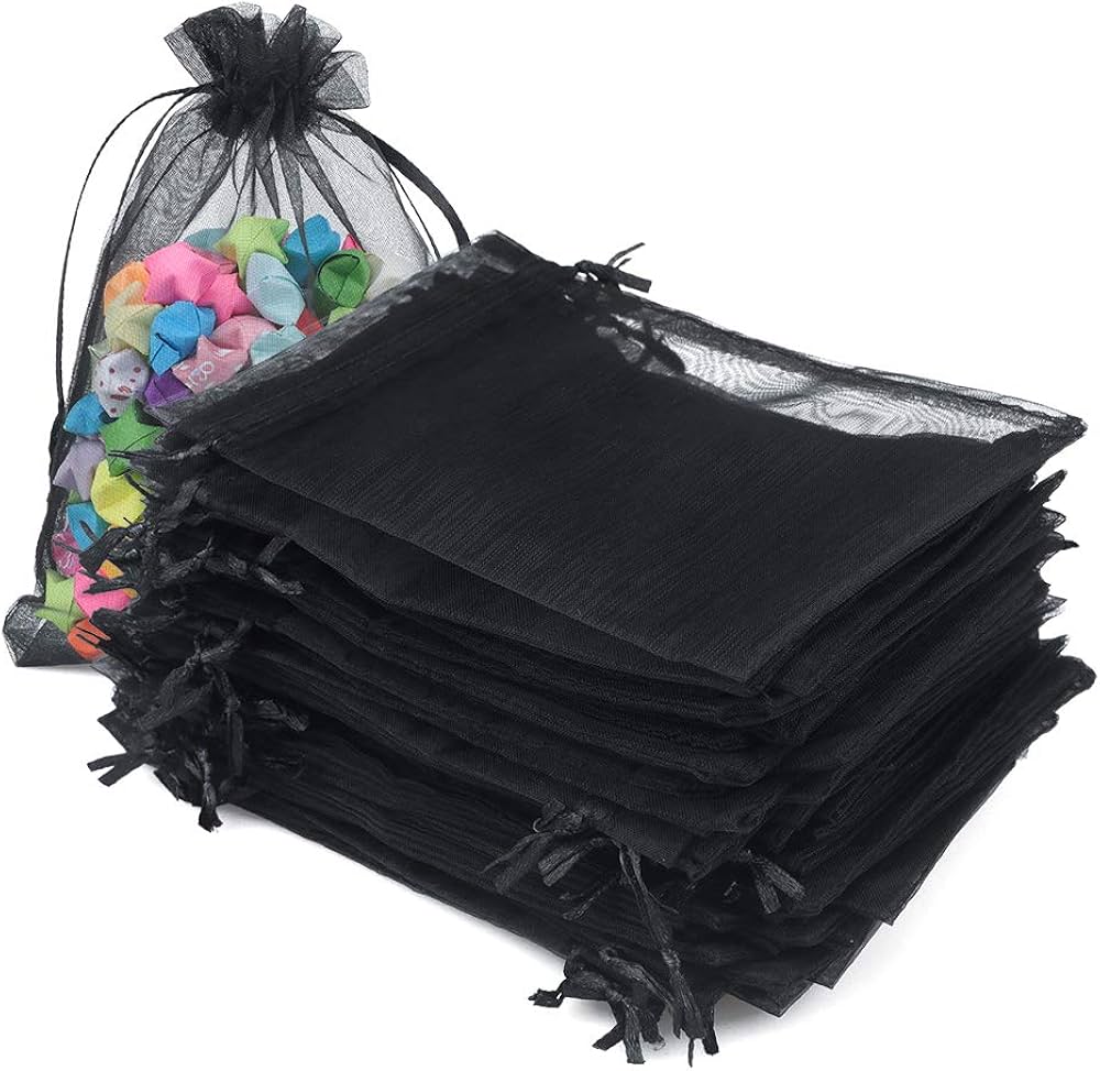 Organza Black 4"x5" 10pcs