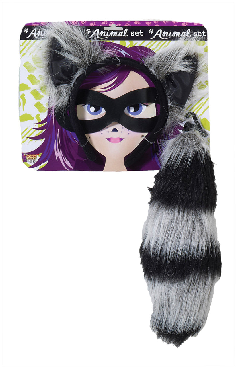Kit-Raccoon Tail & Eye Mask