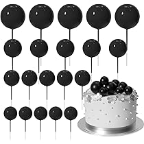 Cake topper Set Black 20pcs