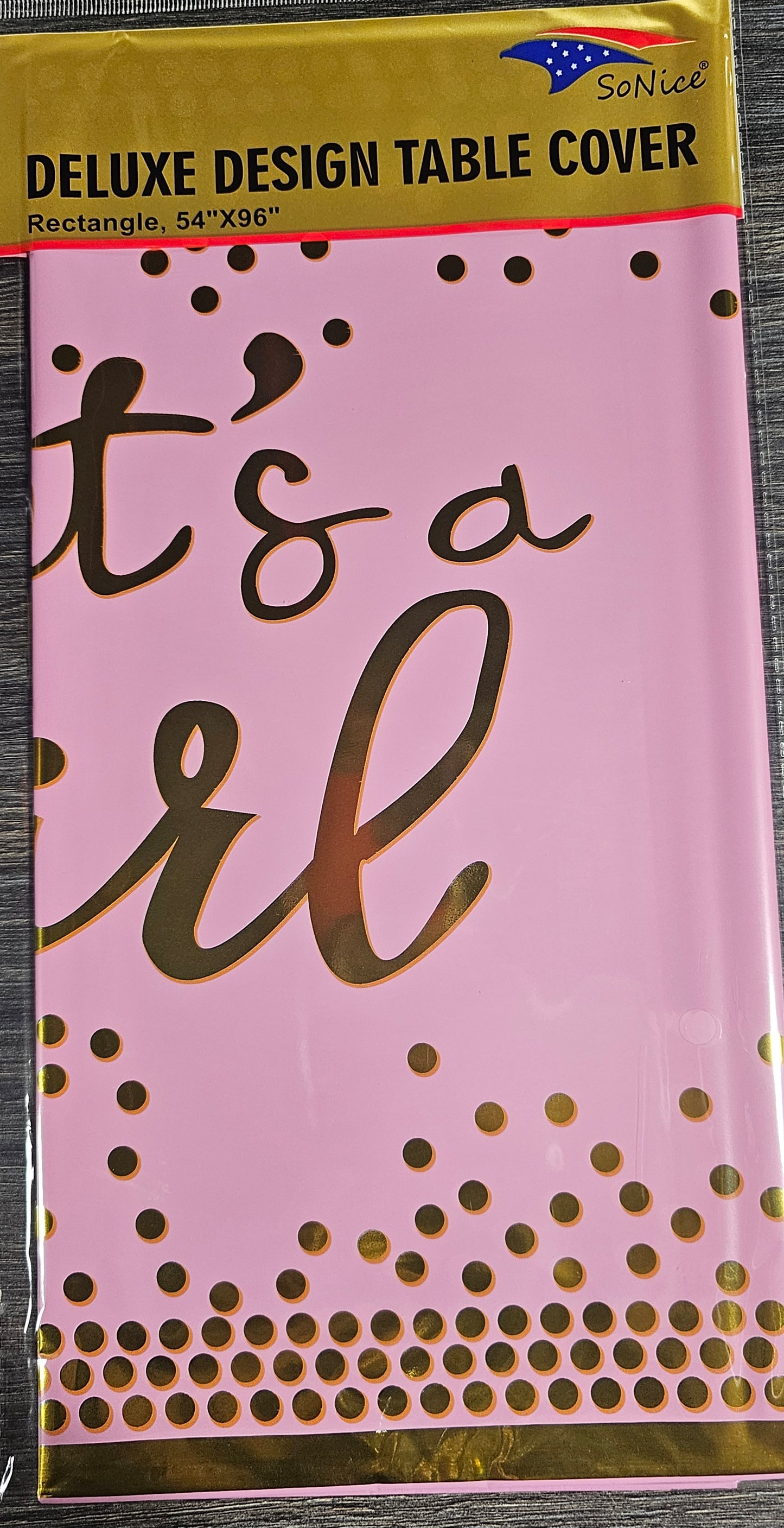 Table-Cover “It’s a Girl” Rectangle Foil