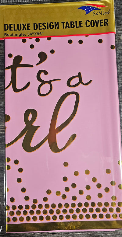 Table-Cover “It’s a Girl” Rectangle Foil