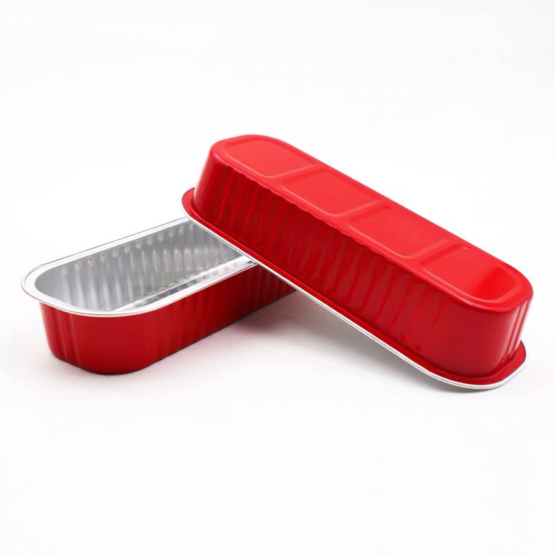 Bowl Rectangular Foil Red Con Tapa