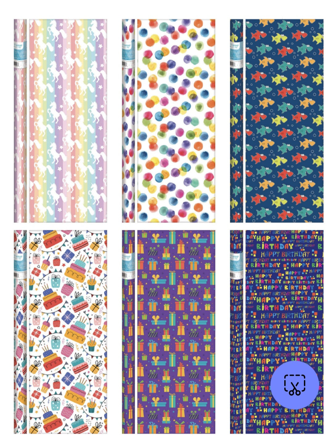 Papel de Regalos Happy Birthday Variedad 30" x 20 pies