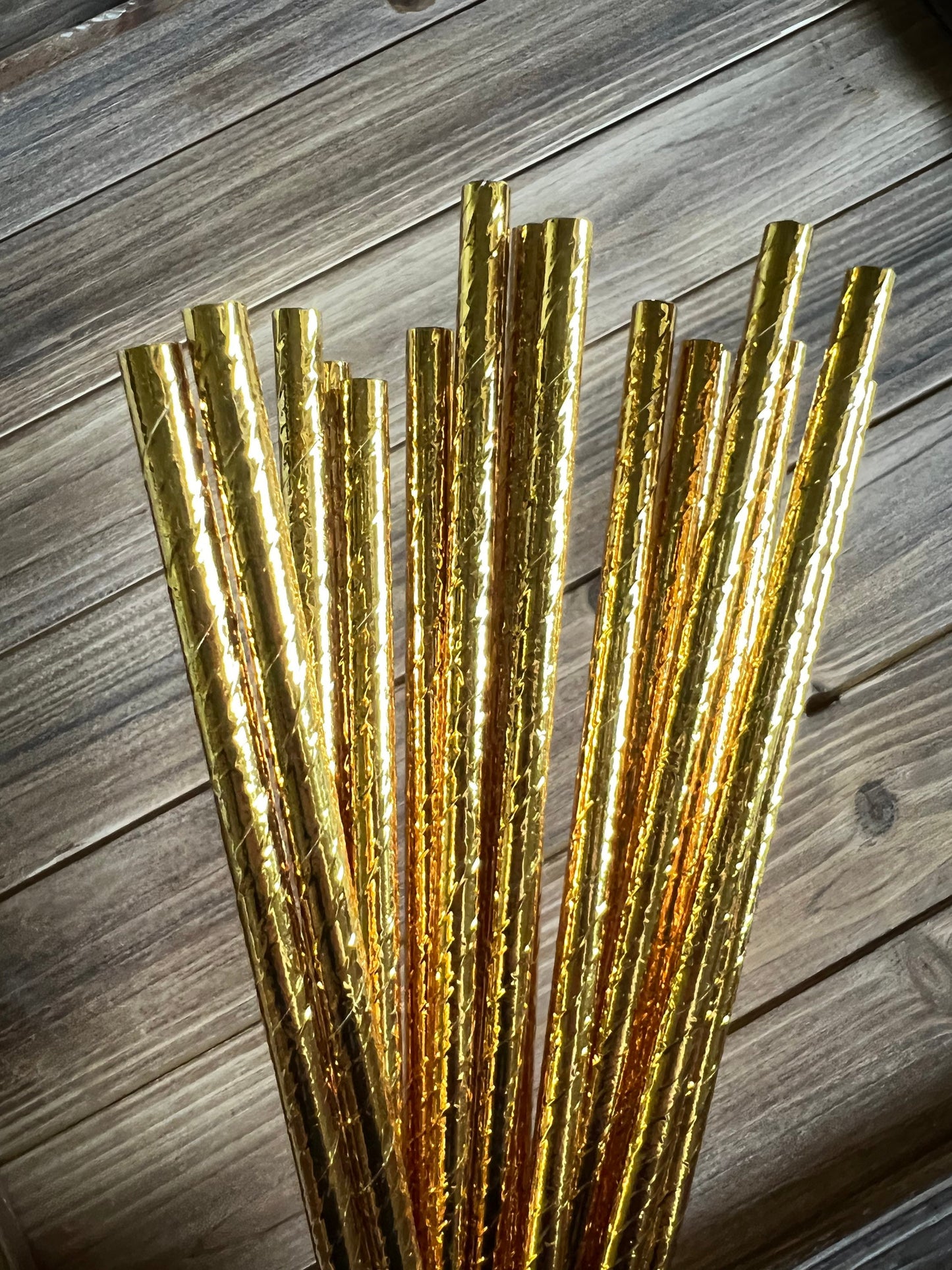 Gold Foil Straws 10ct