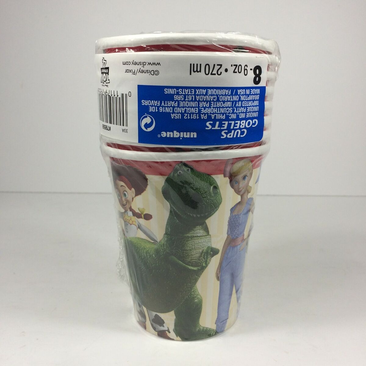 Toy Story Cups 9oz 8pcs