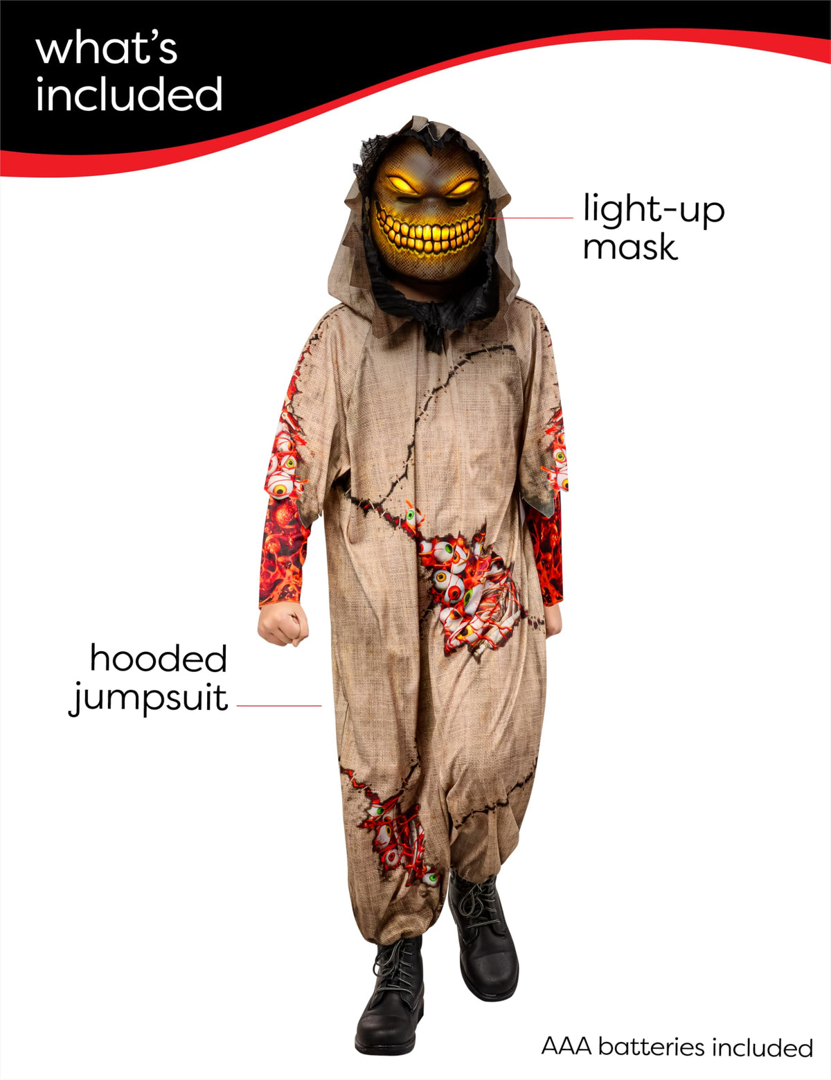 Light Up Goblin Kids Boy Costume