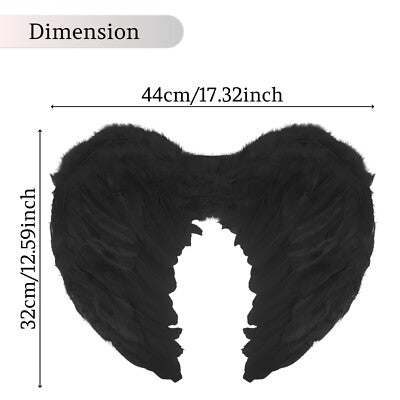 Fantasy Feathered Wings Plumes-Black