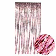 Foil Curtain Iridescent Rosegold