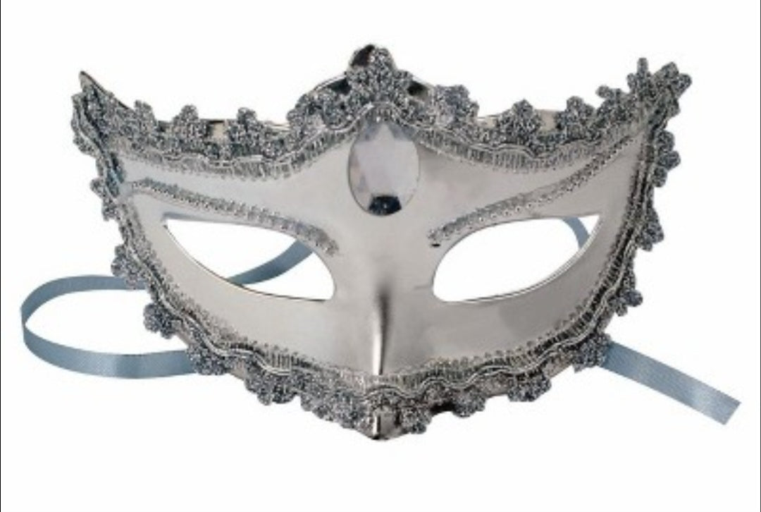 Mask-W/Ties-Silver